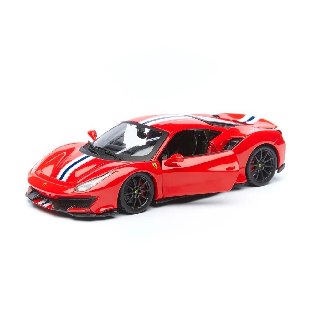 Ferrari 488 Pista em Escala 1/24 (Fundido em Liga de Metal)