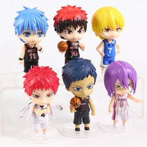 Kit 6 Peças - Chibi Action Figures (Kuroko no Basket)