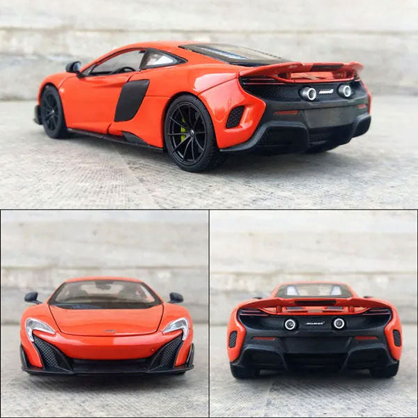 McLaren 675LT em Escala 1/24 (Fundido em Liga de Metal)