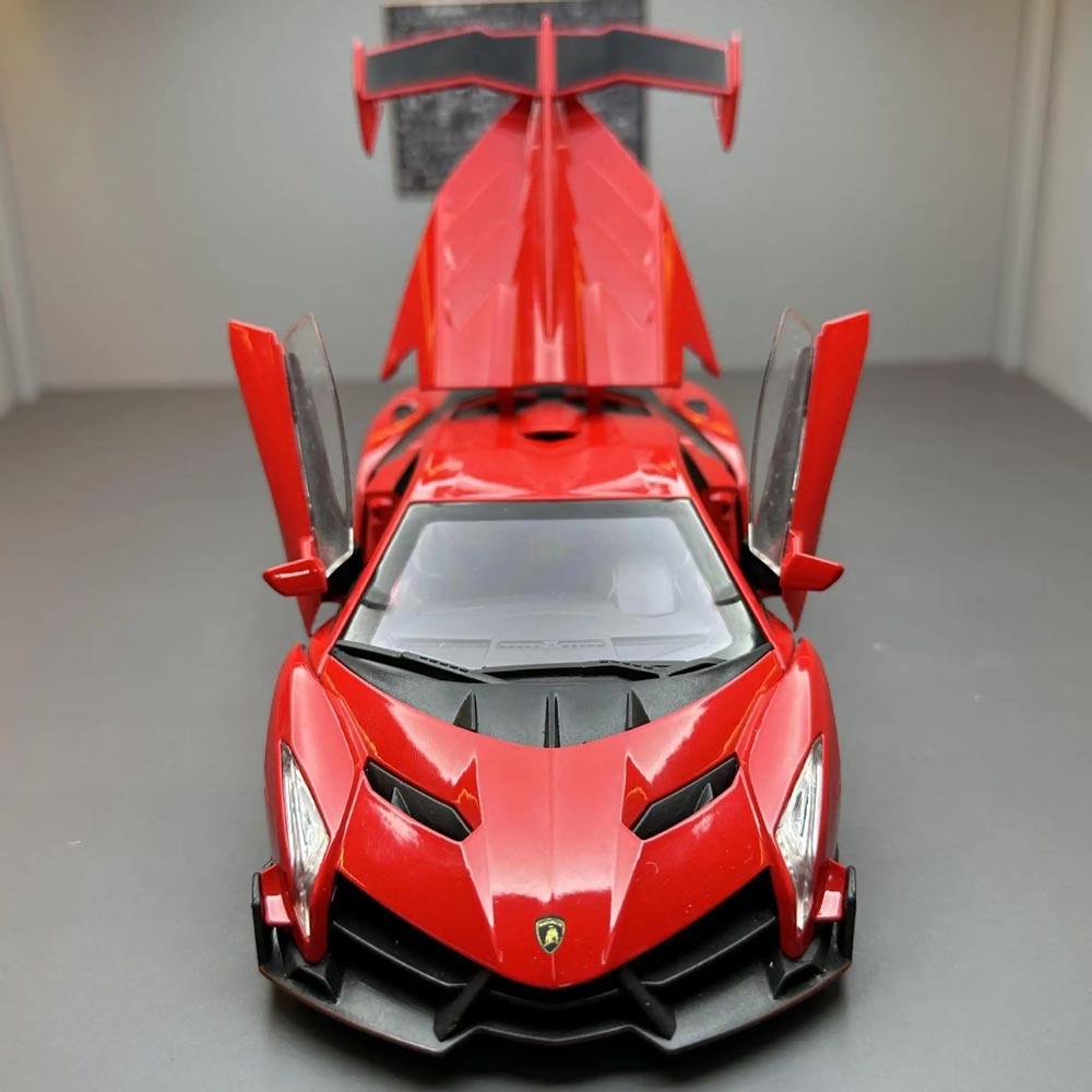 Lamborghini Veneno em Escala 1/24 (Fundido em Liga de Metal)