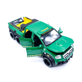 Mercedes X-Class Custom 6x6 em Escala 1/28 (Fundido em Liga de Metal)