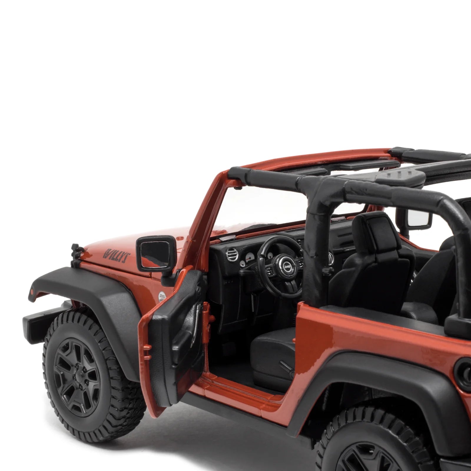 Jeep Wrangler Willys emEscala 1/18 (Fundido em Liga de Metal)