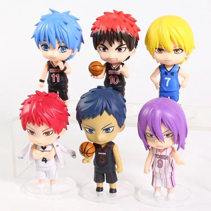 Kit 6 Peças - Chibi Action Figures (Kuroko no Basket)