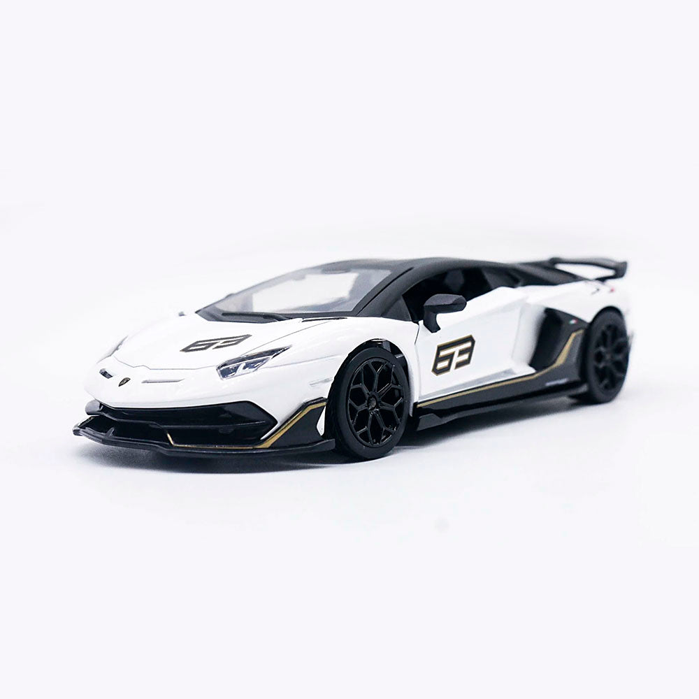 Lamborghini Aventador SVJ63 em Escala 1/24 (Fundido em Liga de Metal)