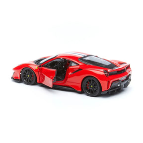 Ferrari 488 Pista em Escala 1/24 (Fundido em Liga de Metal)