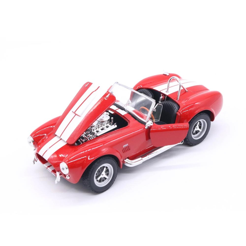 Shelby Cobra 427 S/C 1965 em Escala 1/24 (Fundido em Liga de Metal)