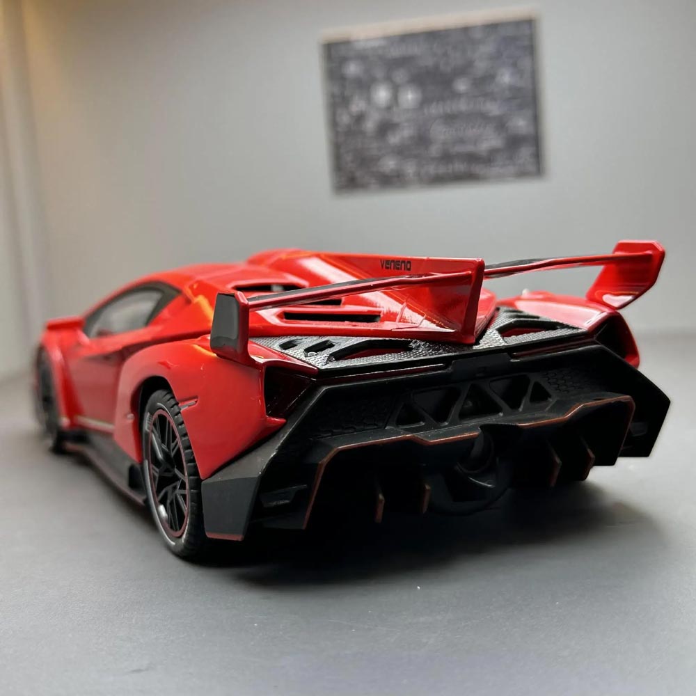 Lamborghini Veneno em Escala 1/24 (Fundido em Liga de Metal)