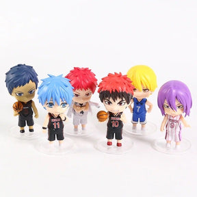 Kit 6 Peças - Chibi Action Figures (Kuroko no Basket)