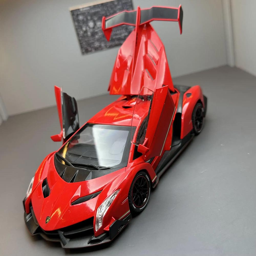 Lamborghini Veneno em Escala 1/24 (Fundido em Liga de Metal)