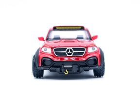 Mercedes X-Class Custom 6x6 em Escala 1/28 (Fundido em Liga de Metal)