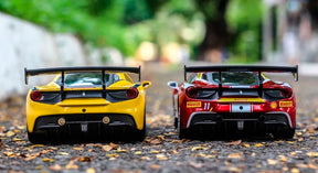 Ferrari 488 Challenge Amarela em Escala 1/24 (Fundido em Liga de Metal)