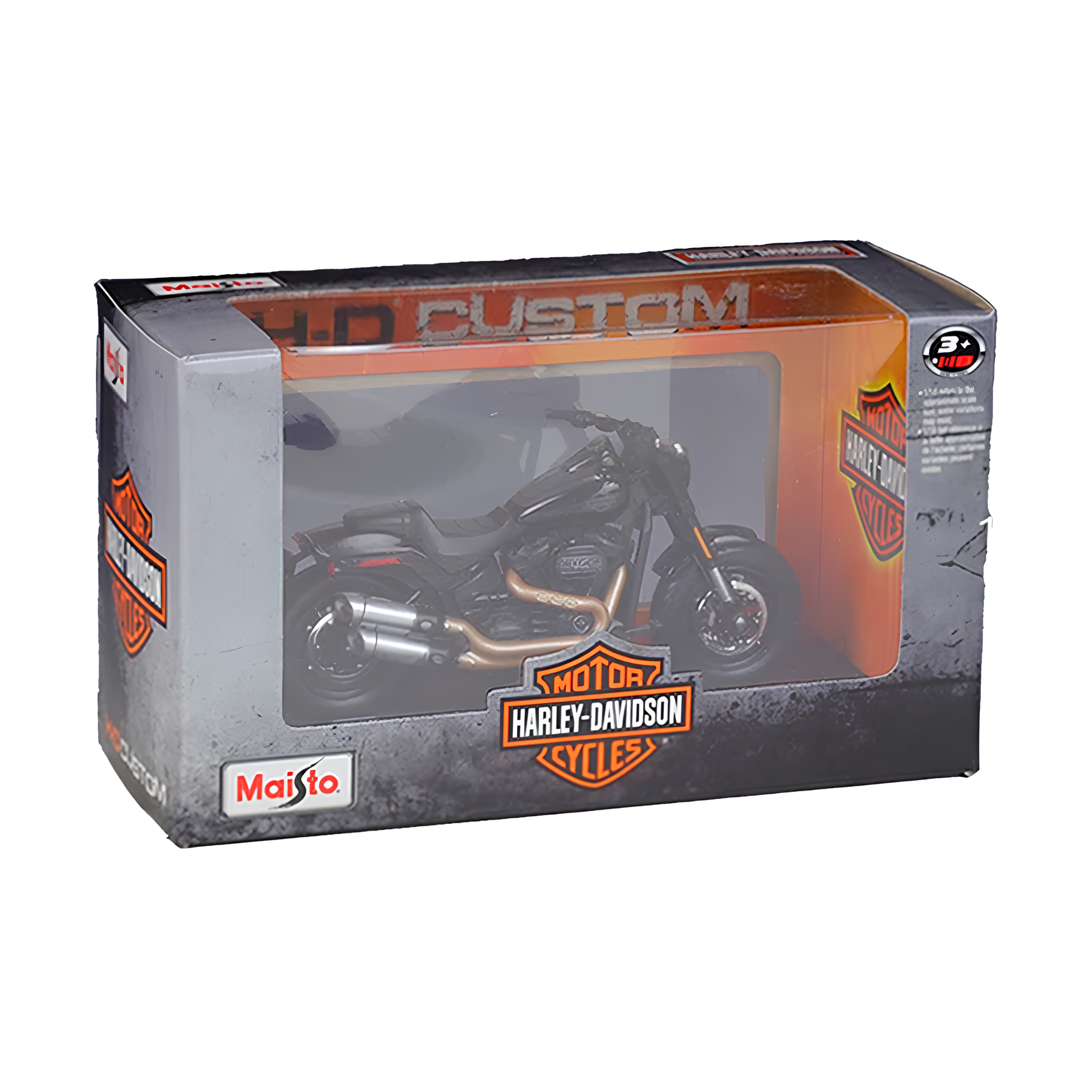 Harley-Davidson Fat Bob 114 em Escala 1/18 (Fundido em Liga de Metal)