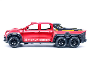 Mercedes X-Class Custom 6x6 em Escala 1/28 (Fundido em Liga de Metal)