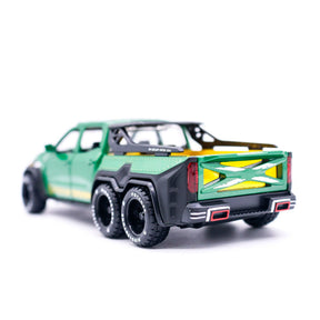 Mercedes X-Class Custom 6x6 em Escala 1/28 (Fundido em Liga de Metal)