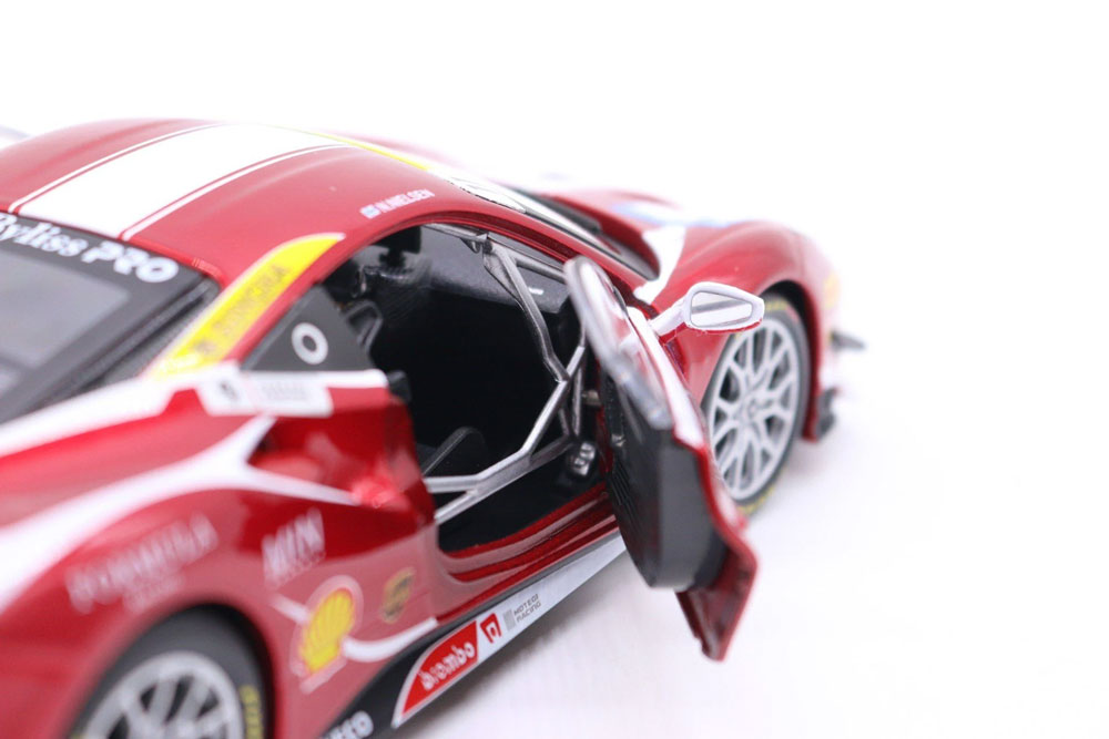 Ferrari 488 Challenge Vermelha em Escala 1/24 (Fundido em Liga de Metal)