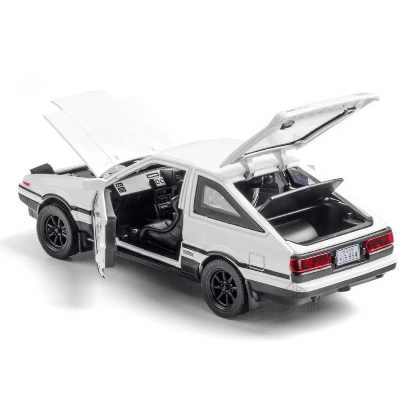 Toyota AE86 em Escala 1/32 (Modelo Fundido em Metal)