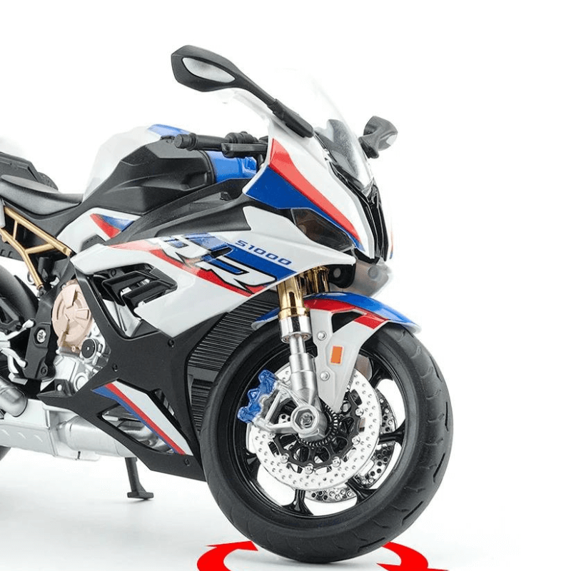 BMW S1000RR em Escala 1/9 (Liga de Metal Fundido)