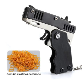 Mini Pistola de Elásticos + 60 Elásticos de Brinde (ESTOQUE LIMITADO)