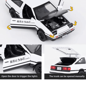 Toyota AE86 em Escala 1/32 (Modelo Fundido em Metal)