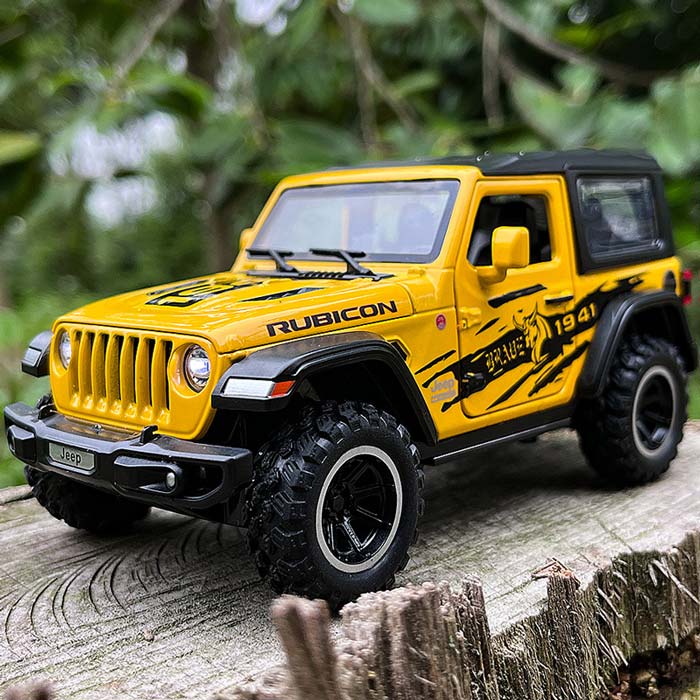 Jeep Wrangler Rubicon 1941 Edition em Escala 1/32 (Fundido em Liga de Metal)