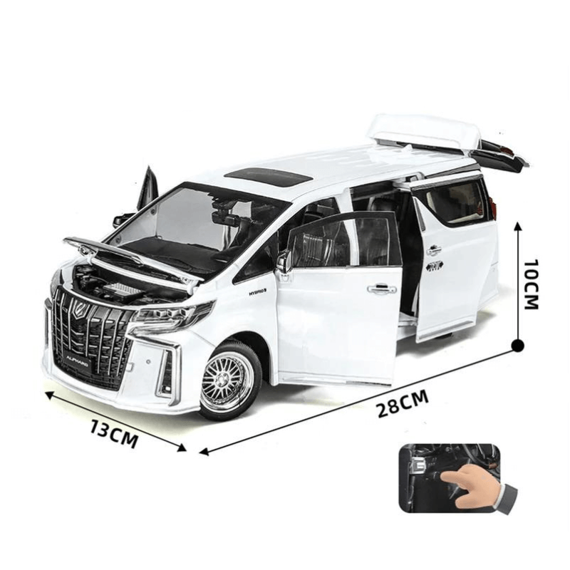 Toyota Alphard em Escala 1/18 (Modelo Fundido em Metal)