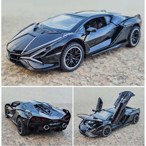 Lamborghini Sián em Escala 1/32 (Fundido em Liga de Metal)