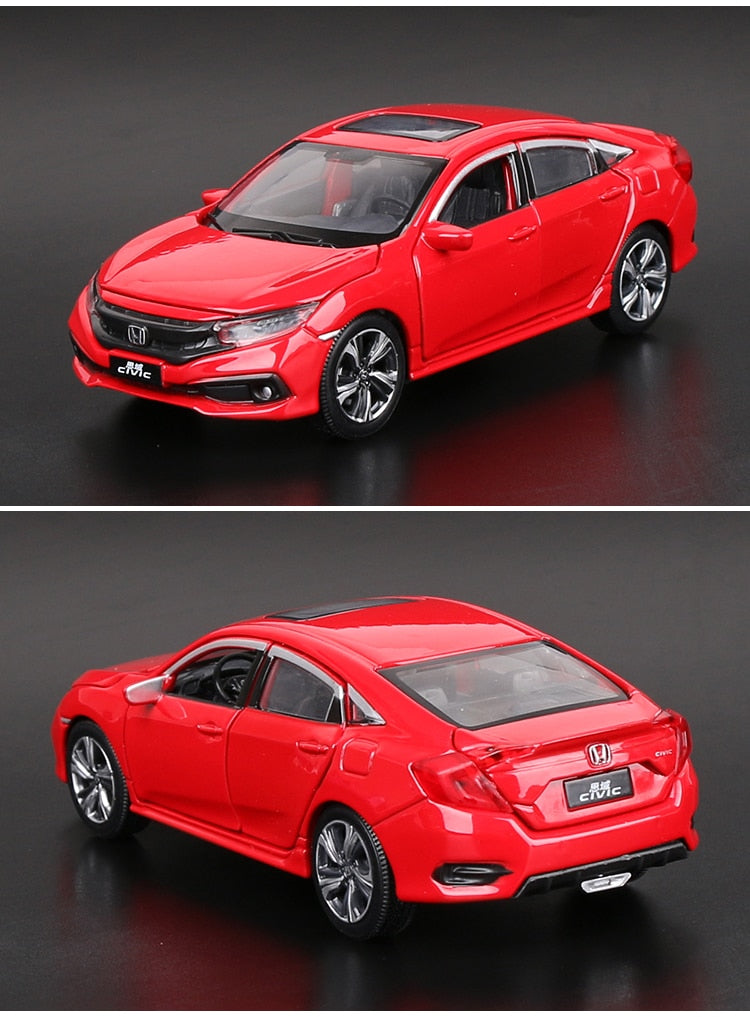 Honda Civic em Escala 1/36 (Fundido em Liga de Metal)