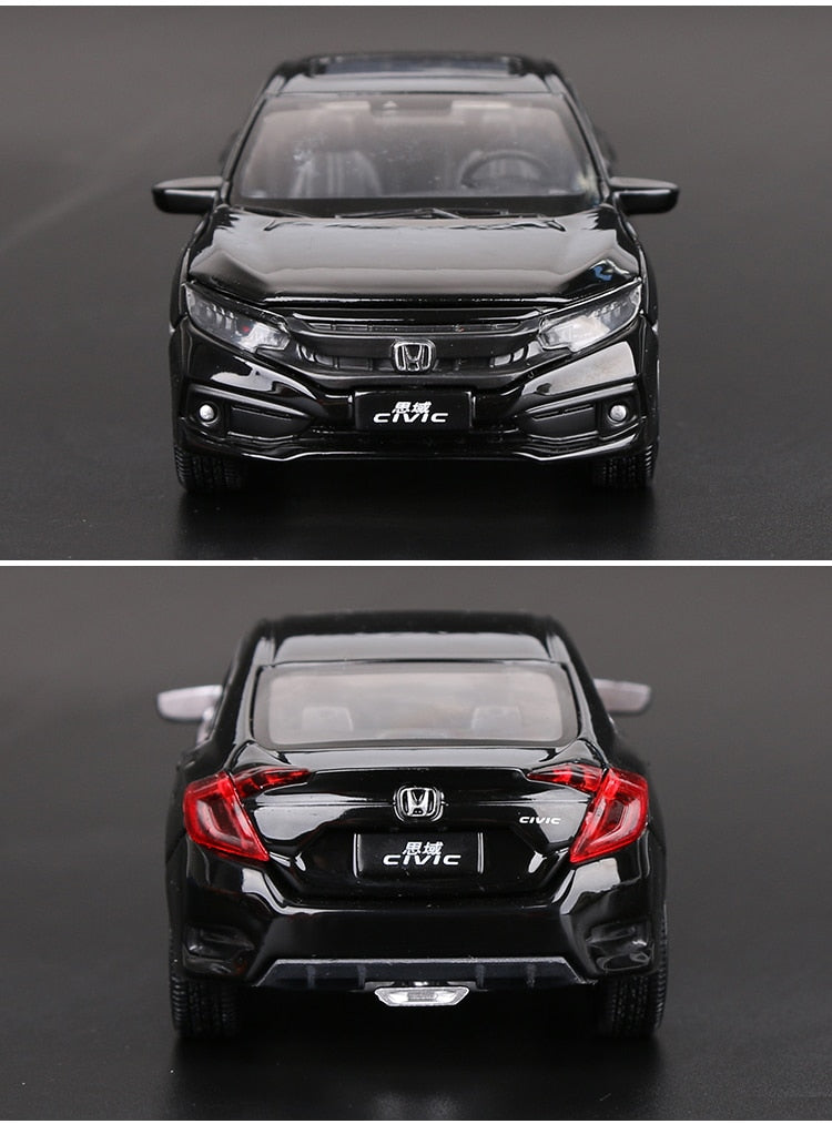 Honda Civic em Escala 1/36 (Fundido em Liga de Metal)