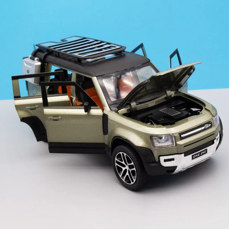 Novo Land Rover Defender em Escala 1/24 (Modelo Fundido em Metal)