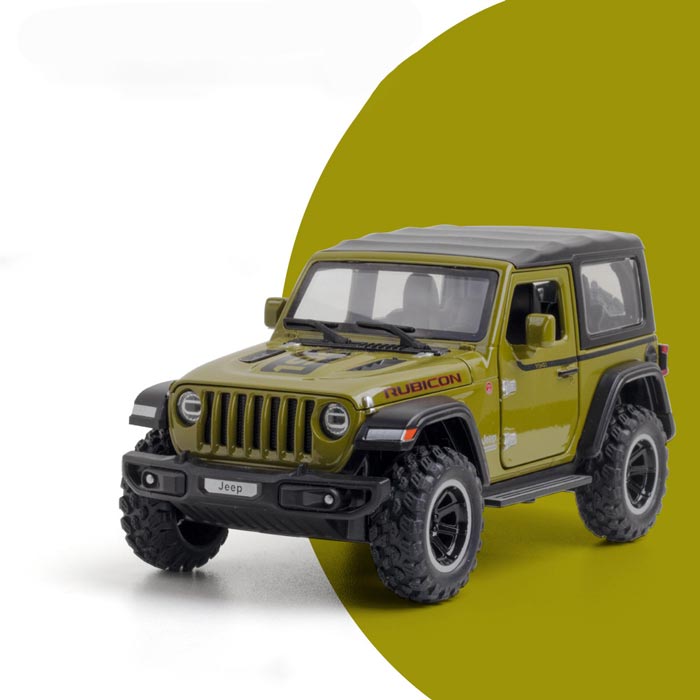 Jeep Wrangler Rubicon 1941 Edition em Escala 1/32 (Fundido em Liga de Metal)