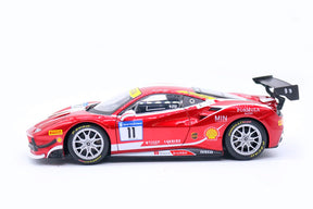 Ferrari 488 Challenge Vermelha em Escala 1/24 (Fundido em Liga de Metal)