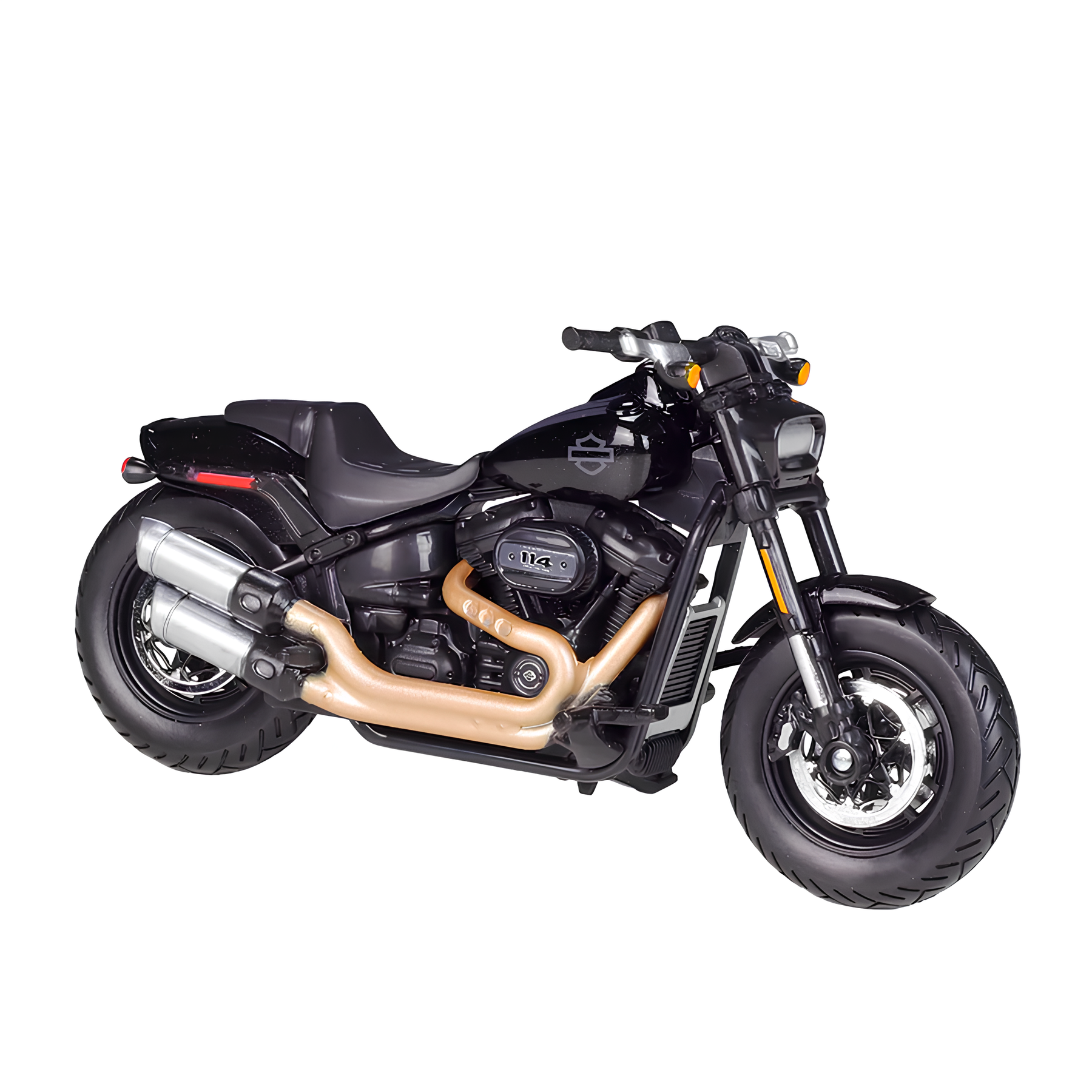 Harley-Davidson Fat Bob 114 em Escala 1/18 (Fundido em Liga de Metal)