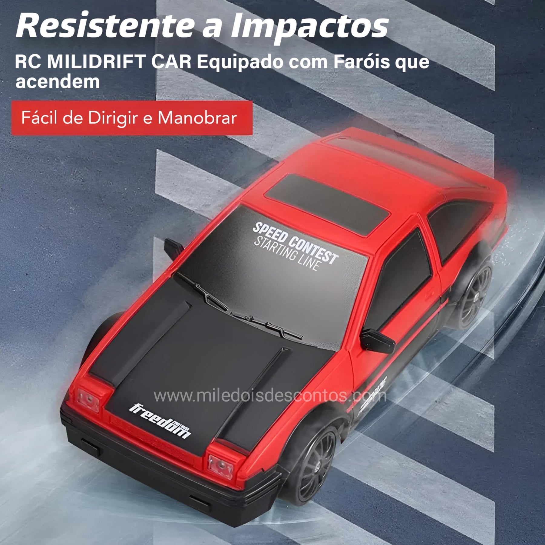 Milidrift® - Carro de Drift Recarregável + BRINDE (ÚLTIMAS UNIDADES)