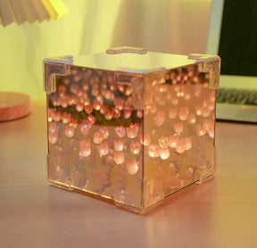 luminária Espelhada Cubo Jardim infinito