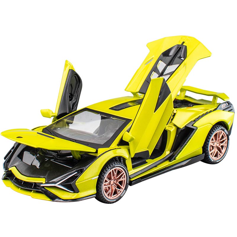 Lamborghini Sián em Escala 1/32 (Fundido em Liga de Metal)