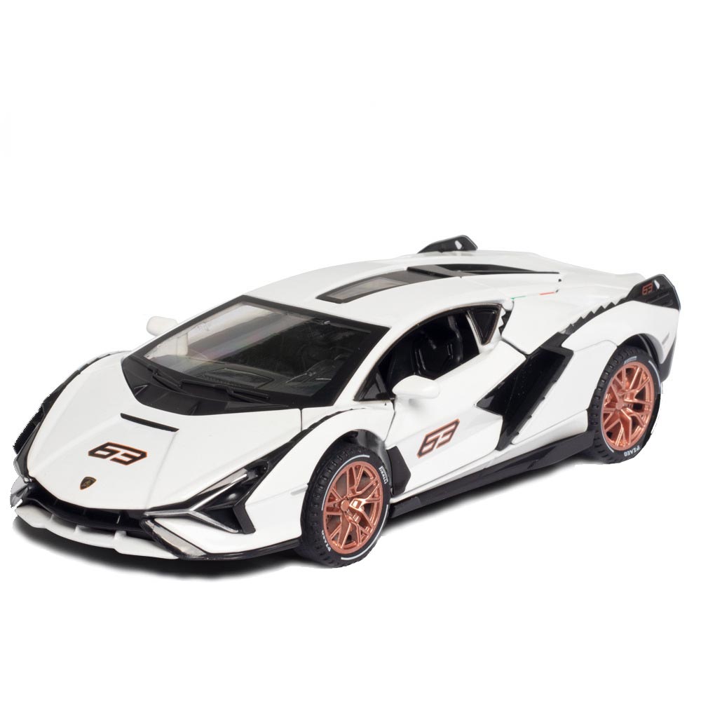 Lamborghini Sián em Escala 1/32 (Fundido em Liga de Metal)