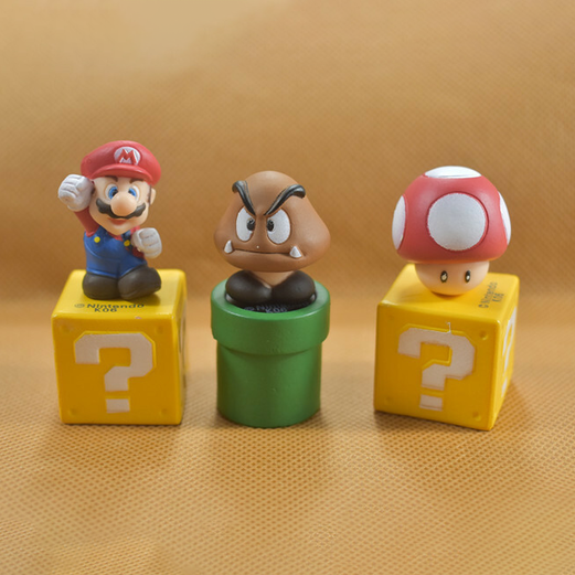 Conjunto 5 Miniaturas e Blocos | Super Mario Bros