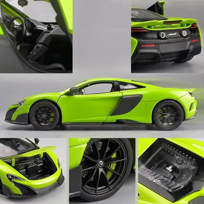 McLaren 675LT em Escala 1/24 (Fundido em Liga de Metal)