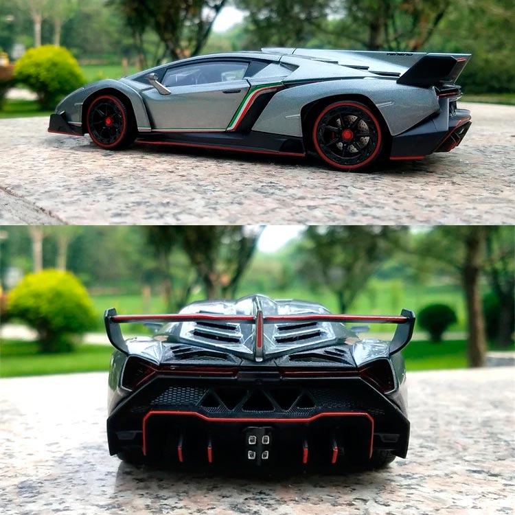 Lamborghini Veneno em Escala 1/24 (Fundido em Liga de Metal)