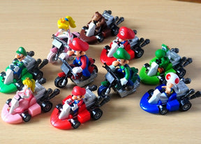 Conjunto 10 Carrinhos Miniaturas Mario Kart | Super Mario Bros