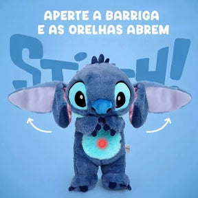 Stitch que Respira: Pelúcia que Mexe as Orelhas e Luz