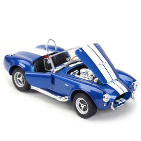 Shelby Cobra 427 S/C 1965 em Escala 1/24 (Fundido em Liga de Metal)